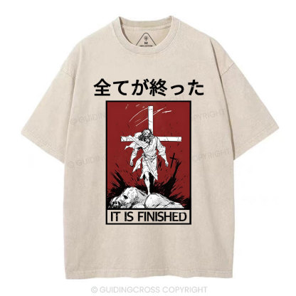 It Is Finished Christian Washed T-Shirt