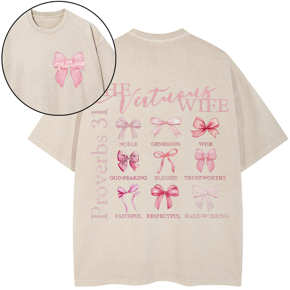The Virtuous Wife Christian Washed T-Shirt