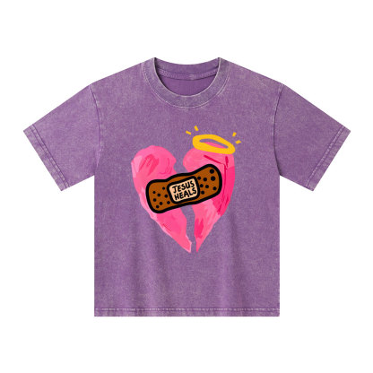 Jesus Heals Kid Washed T-Shirt