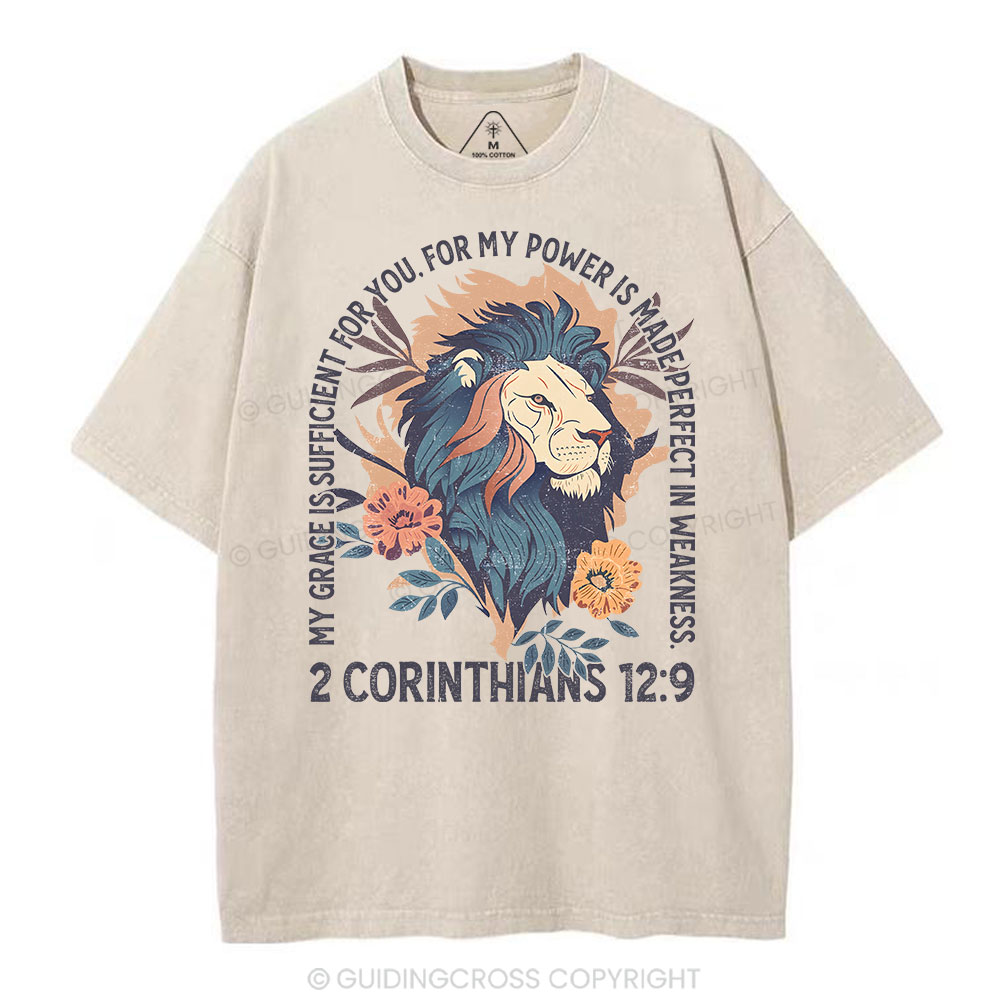 My Grace Is Sufficient For You Christian Washed T-Shirt