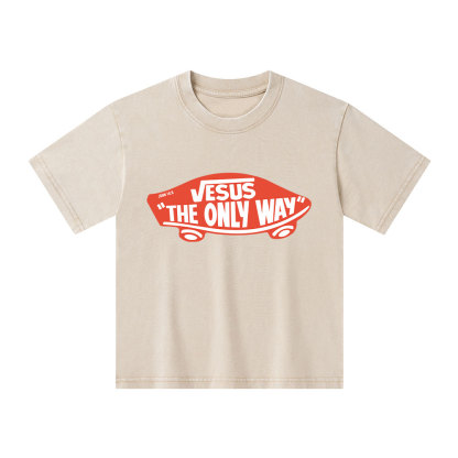 Jesus The Only Way Kid Washed T-Shirt