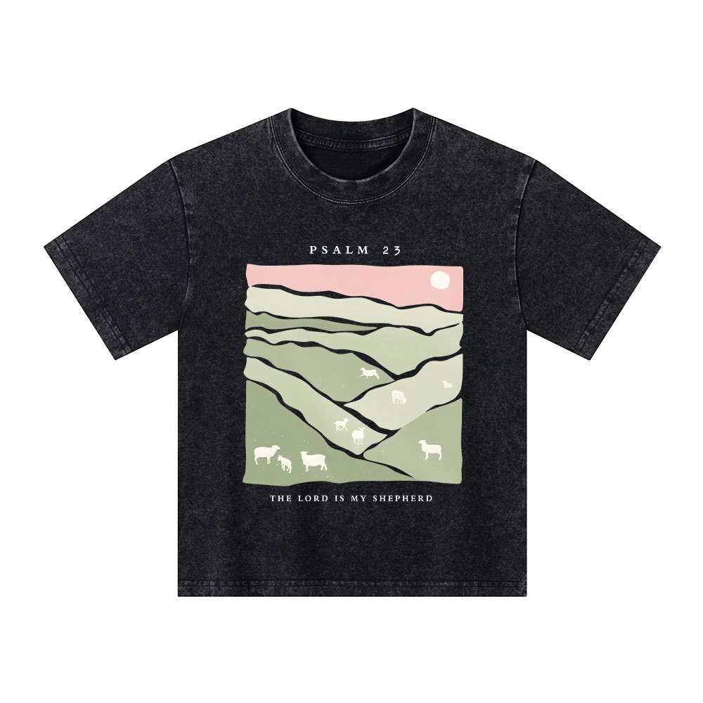 The Lord Is My Shepherd Kid Washed T-Shirt