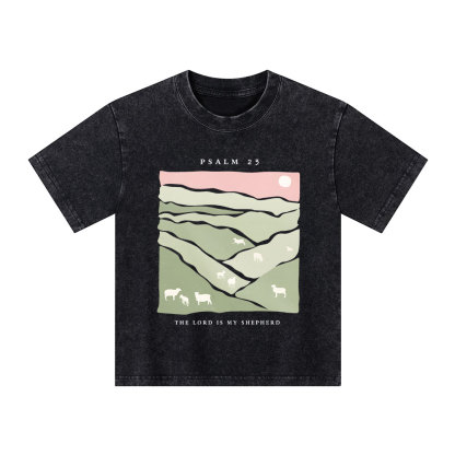 The Lord Is My Shepherd Kid Washed T-Shirt