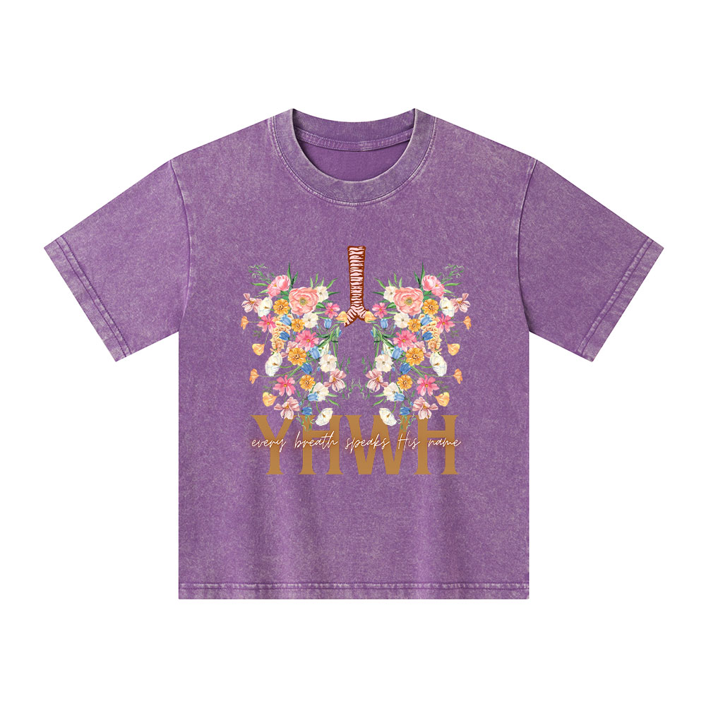 YHWH Floral Kid Washed T-Shirt