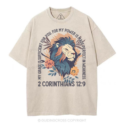 My Grace Is Sufficient For You Christian Washed T-Shirt