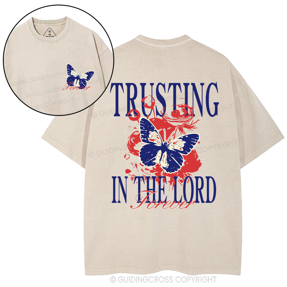 Trusting In The Lord Christian Washed T-Shirt