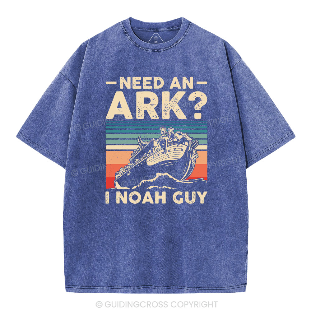 Need An Ark I Noah Guy Funny Vintage Washed Christian T-Shirt