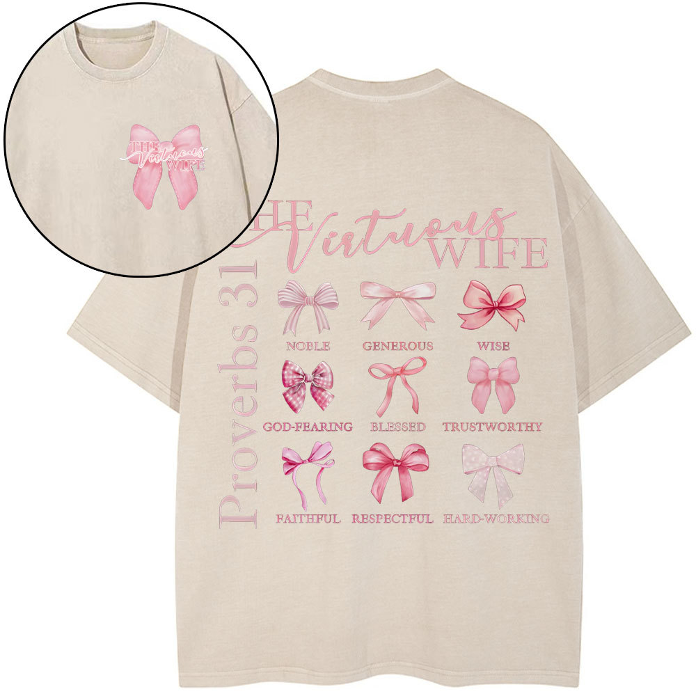 The Virtuous Wife Christian Washed T-Shirt