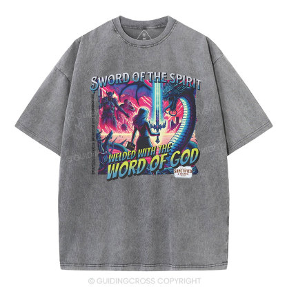 Sword Of The Spirit Christian Washed T-Shirt