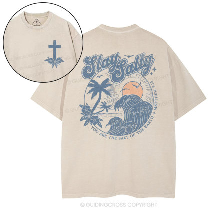 Stay Salty Christian Washed T-Shirt
