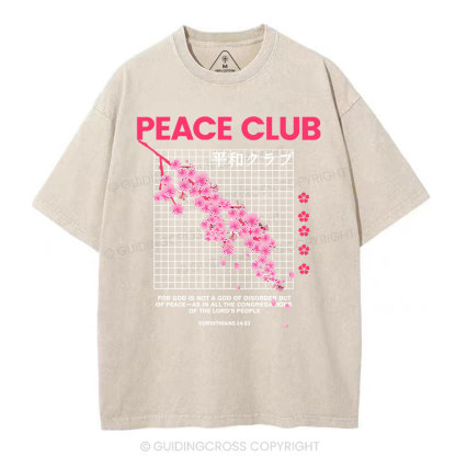 Peace Club Christian Washed T-Shirt
