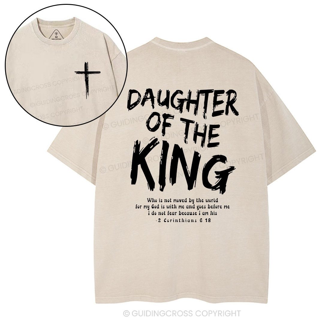 Daughter Of The King Christian Washed T-Shirt Sale - GuidingCross