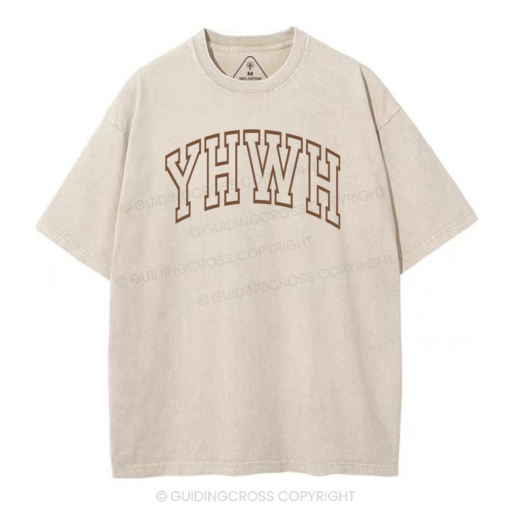 Yhwh Unisex Christian Washed T-Shirt Sale - GuidingCross