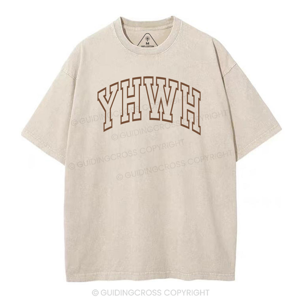 Yhwh Unisex Christian Washed T-Shirt Sale - GuidingCross