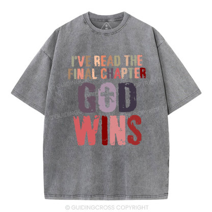 God Wins Vintage Christian Washed T-Shirt