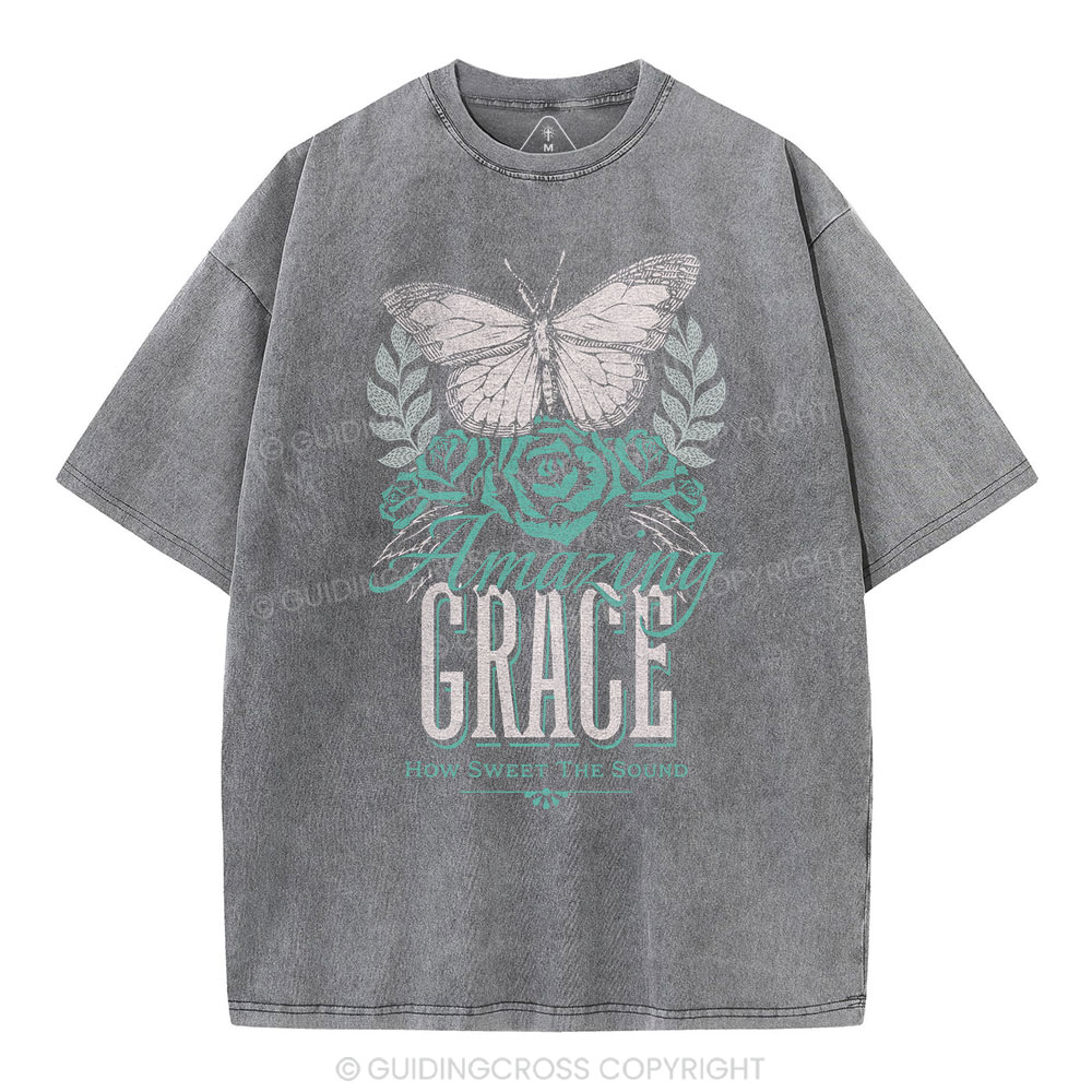 Amazing Grace Christian Washed T-Shirt