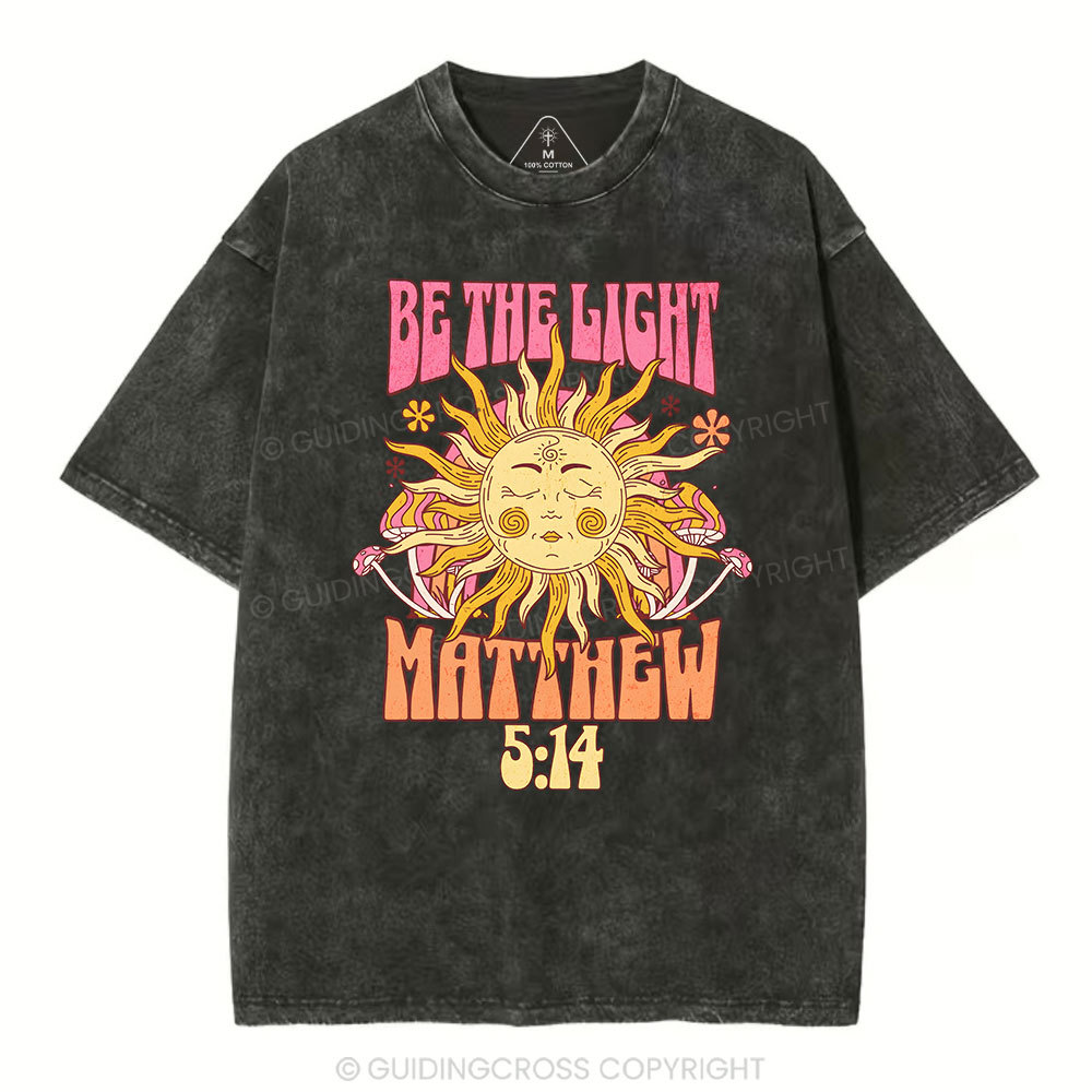 Be The Light Christian Washed T-Shirt