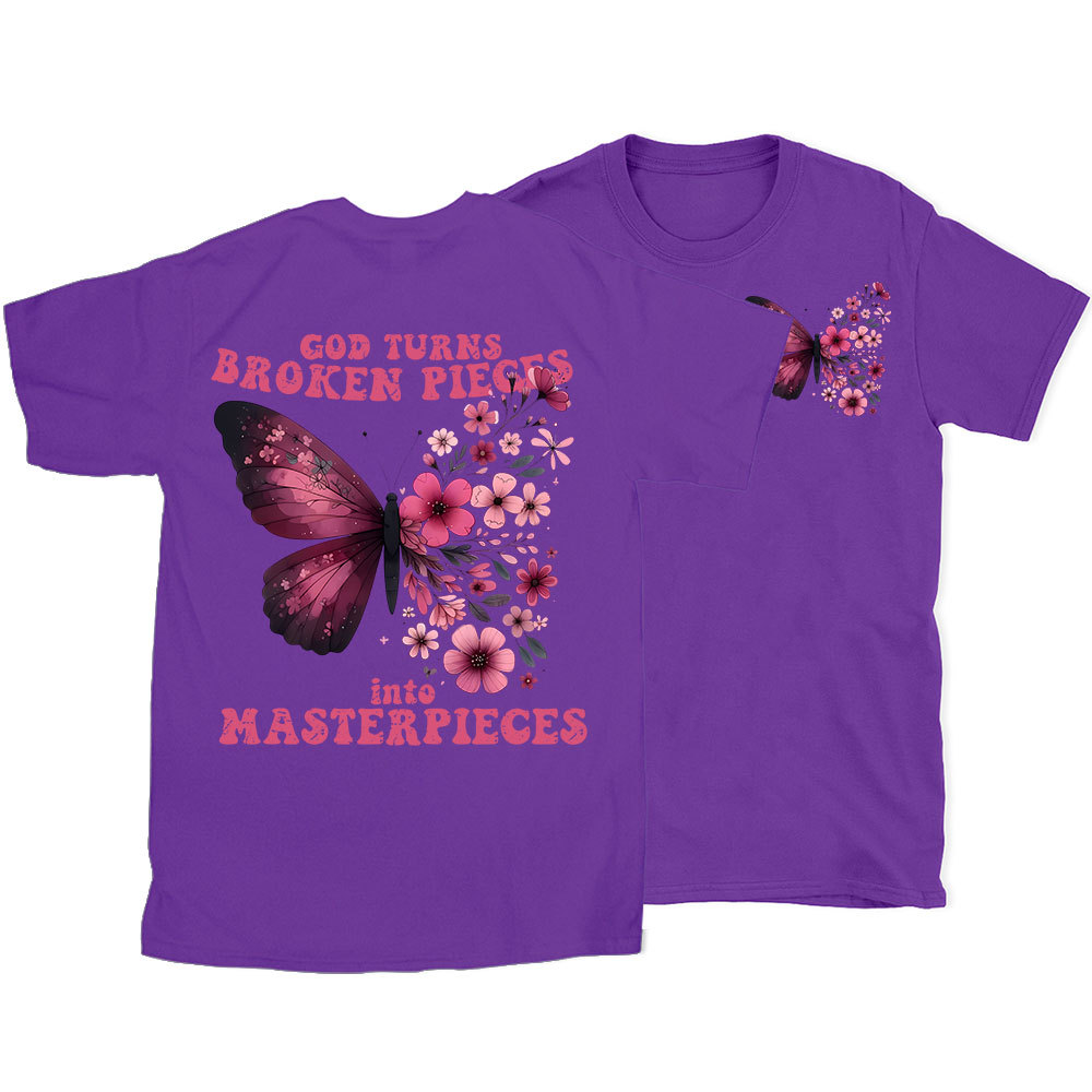 God Turns Broken Pieces Into Masterpieces Christian T-Shirt