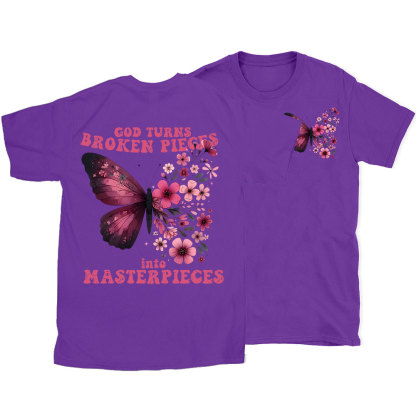 God Turns Broken Pieces Into Masterpieces Christian T-Shirt