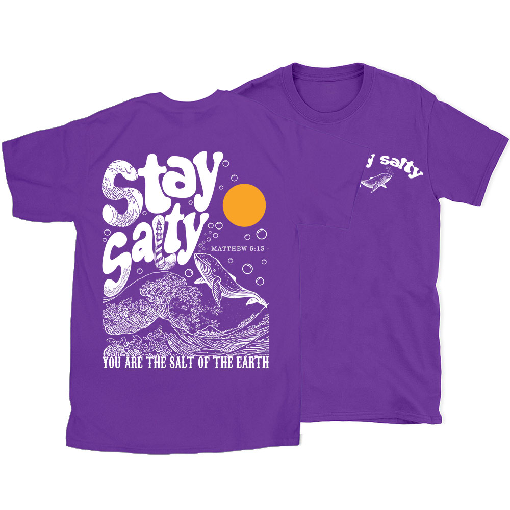 Stay Salty Ocean Waves Christian T-Shirt