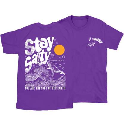 Stay Salty Ocean Waves Christian T-Shirt