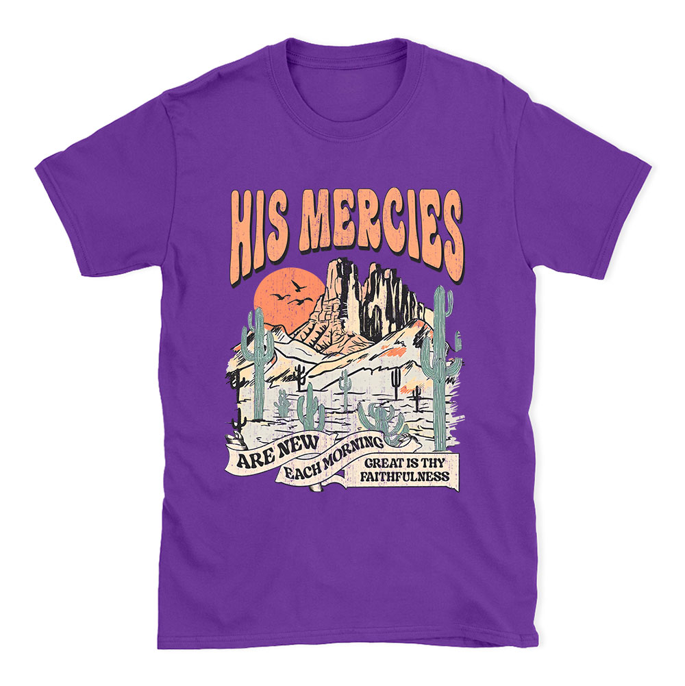 His Mercies Are New Every Morning Boho Christian T-Shirt