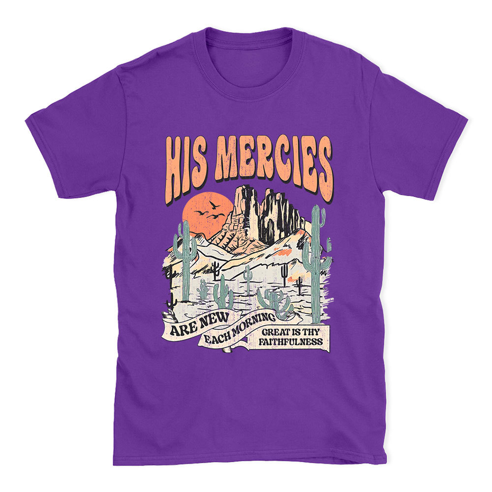 His Mercies Are New Every Morning Boho Christian T-Shirt