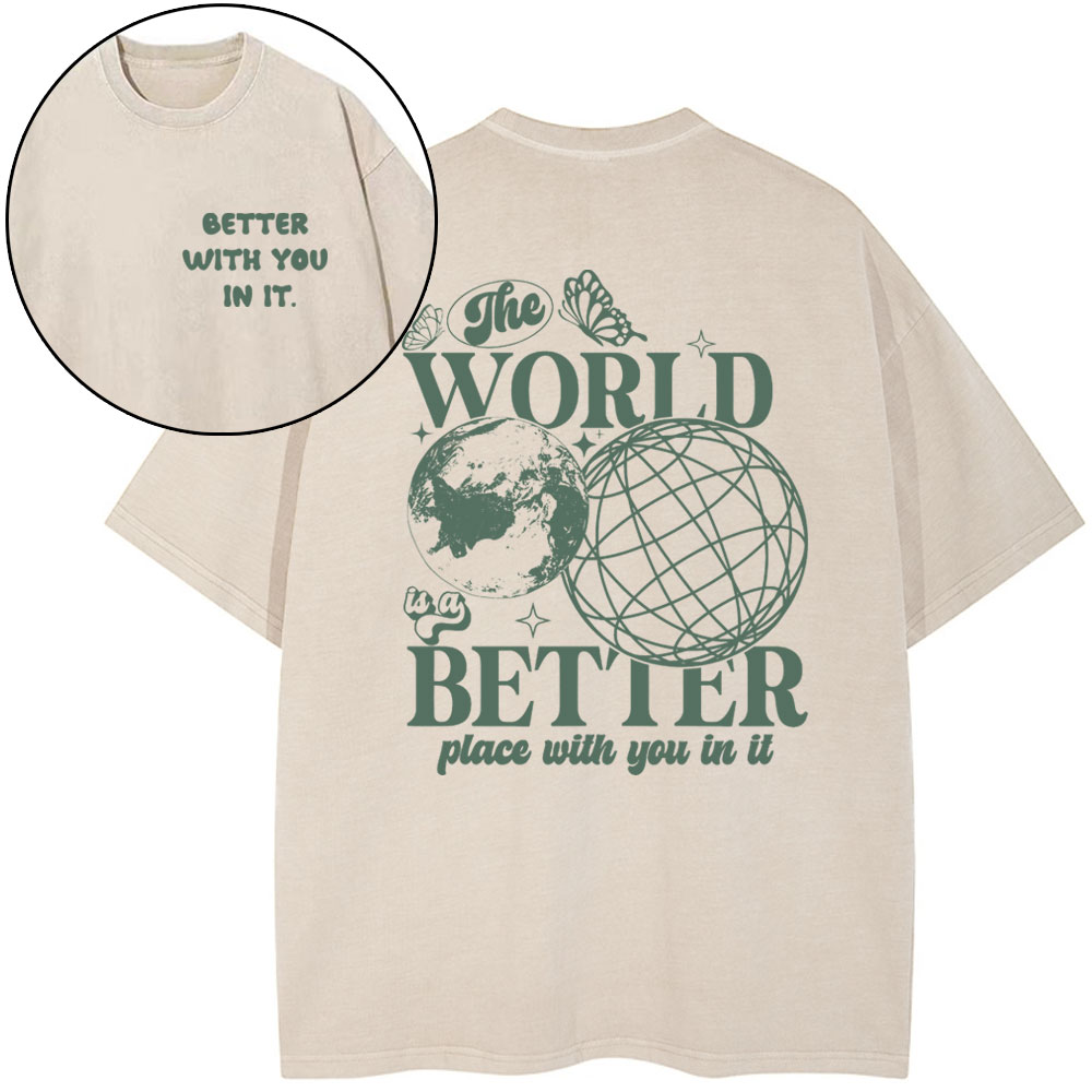 Better With You In It Christian Washed T-Shirt