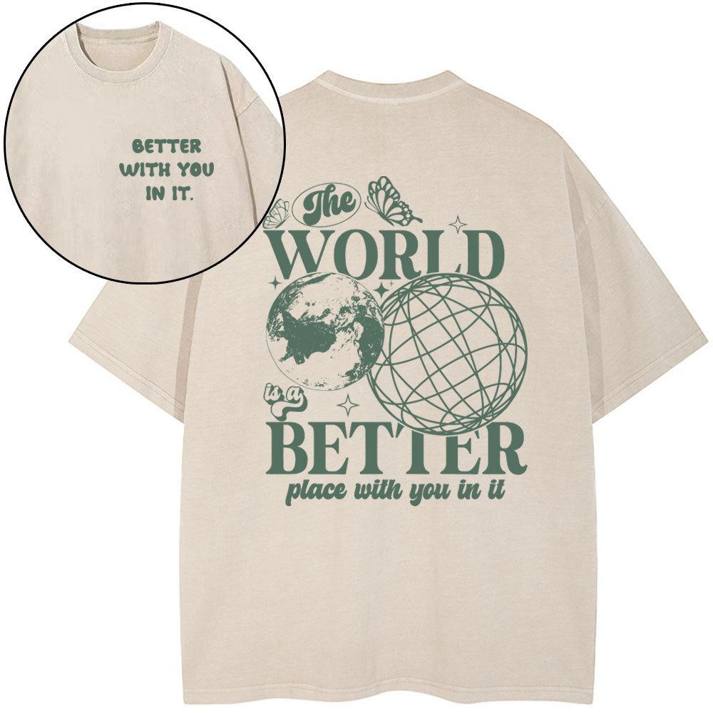 Better With You In It Christian Washed T-Shirt