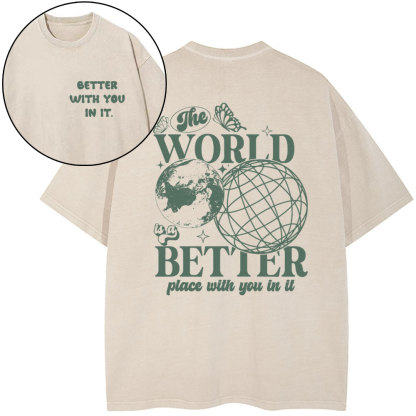 Better With You In It Christian Washed T-Shirt