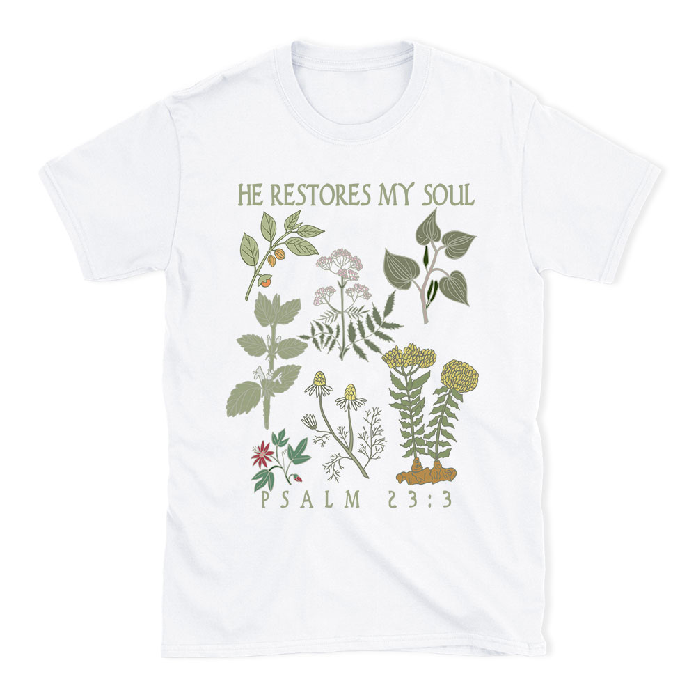 He Restores My Soul Christian T-Shirt