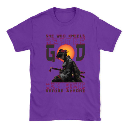 She Who Kneels Before God Christian T-Shirt