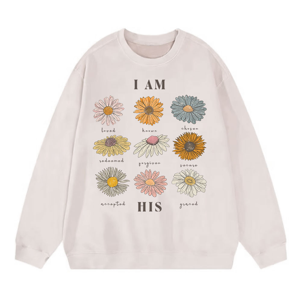I Am His Christian Washed Sweatshirt