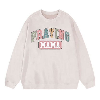 Praying Mama Vintage Christian Washed Sweatshirt