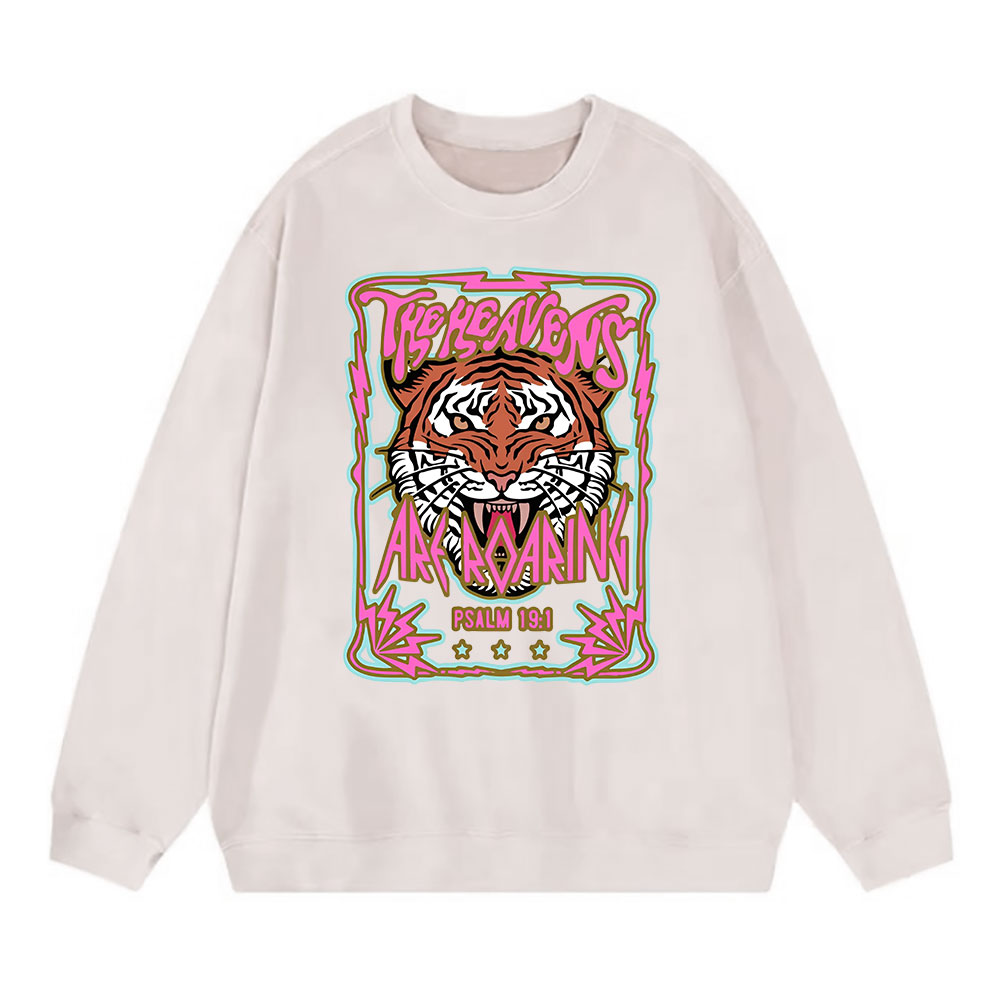 The Heavens Are Roaring Christian Washed Sweatshirt