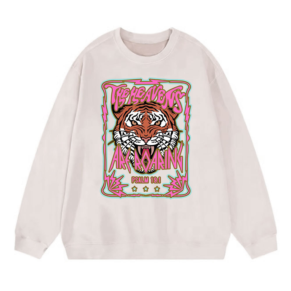 The Heavens Are Roaring Christian Washed Sweatshirt