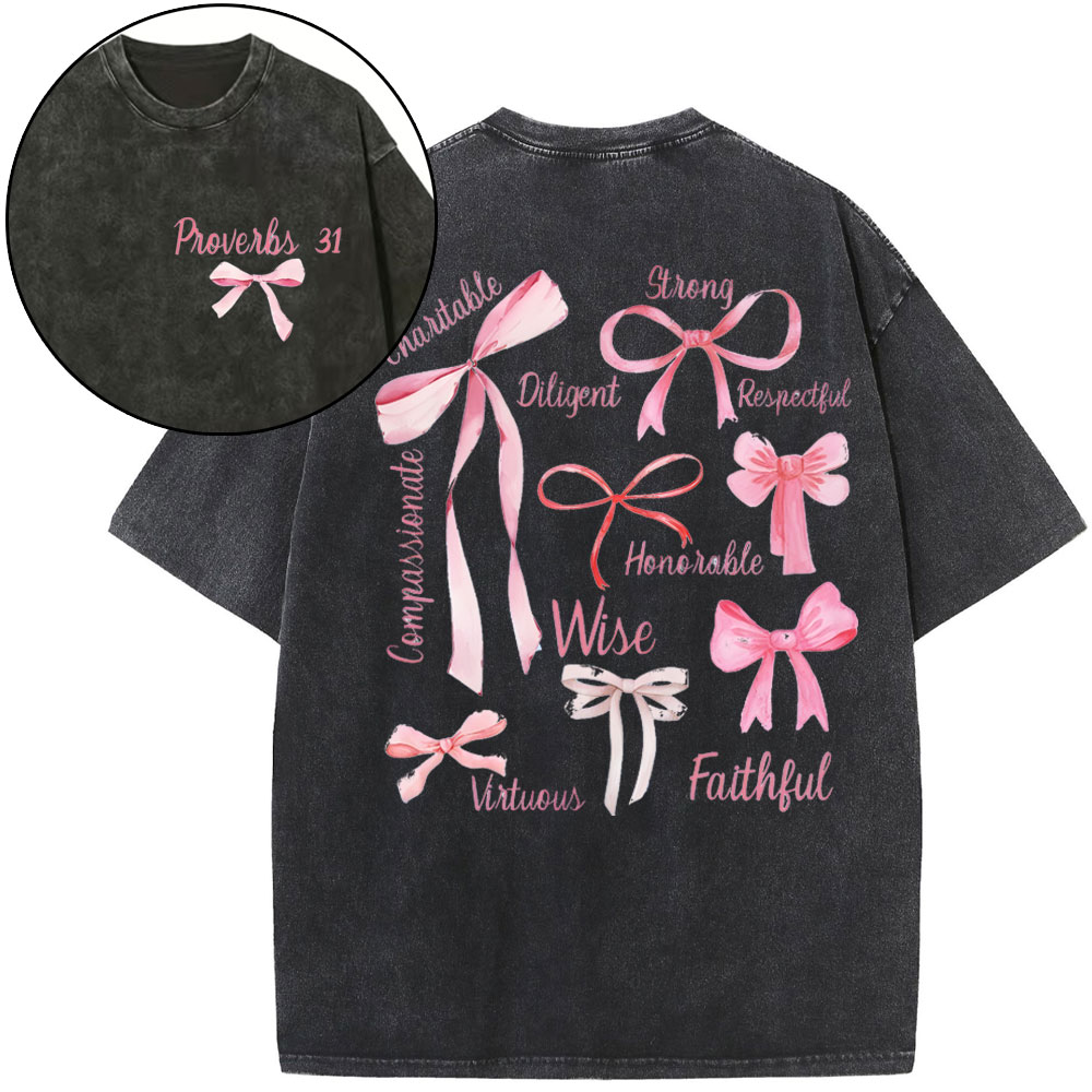 Faithful And Wise Christian Washed T-Shirt