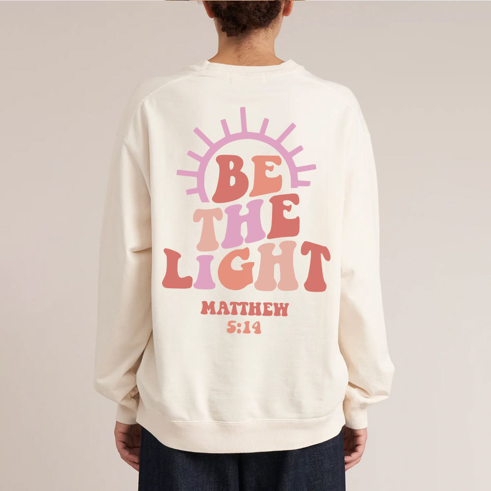 Be The Light Christian Washed Sweatshirt