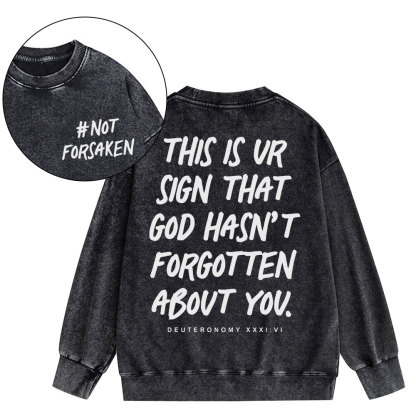 Not Forsaken Christian Washed Sweatshirt