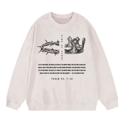 King Of Glory Christian Washed Sweatshirt
