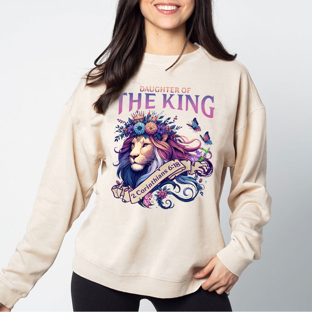 Daughter Of The King Christian Washed Sweatshirt