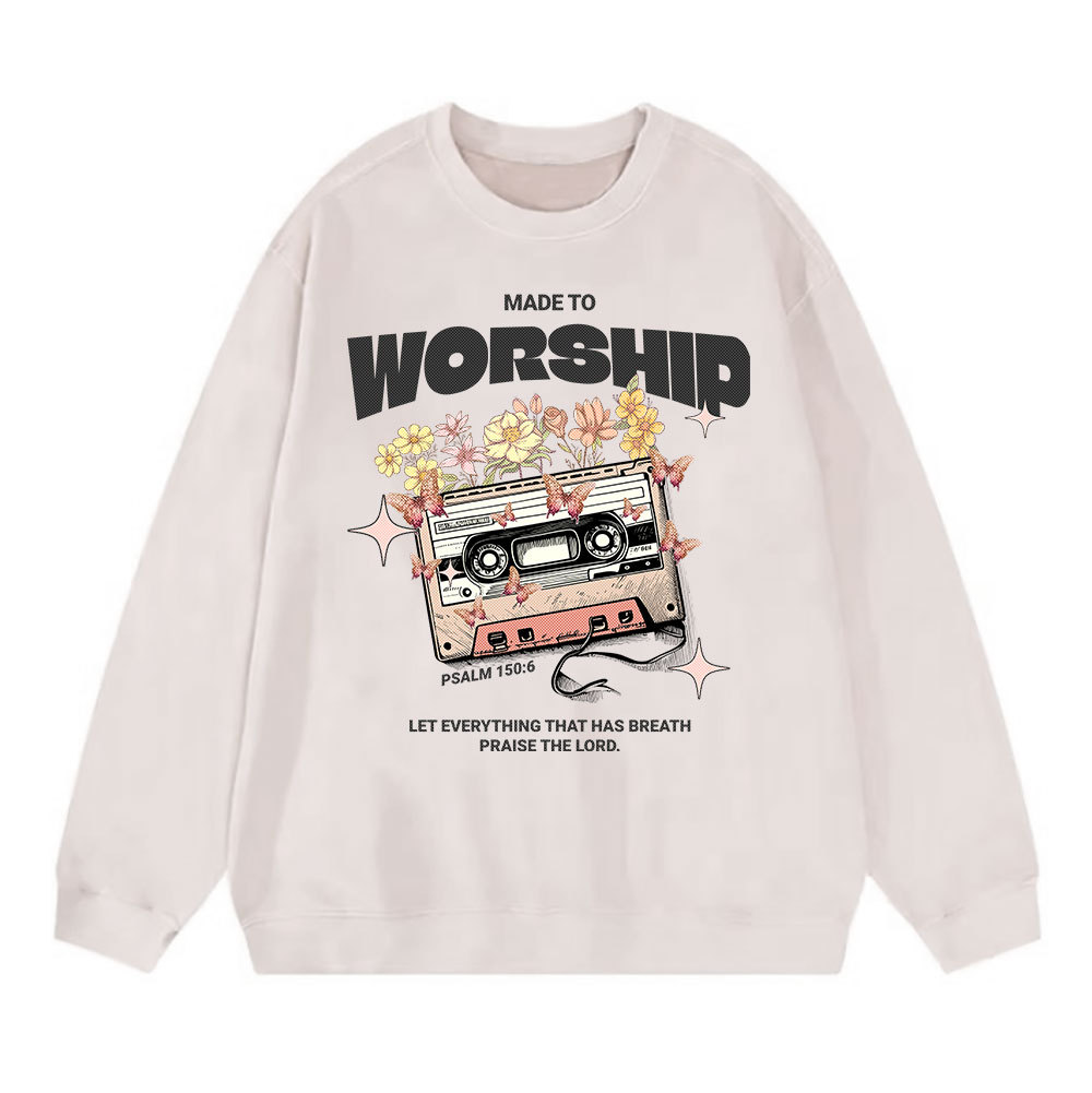 Made To Worship Christian Washed Sweatshirt