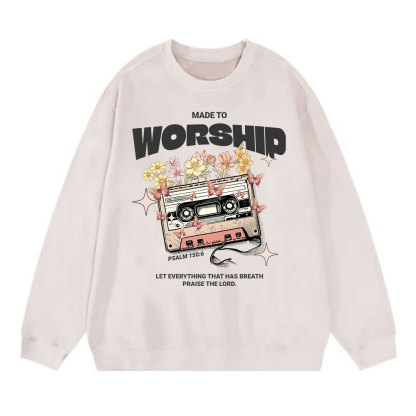 Made To Worship Christian Washed Sweatshirt