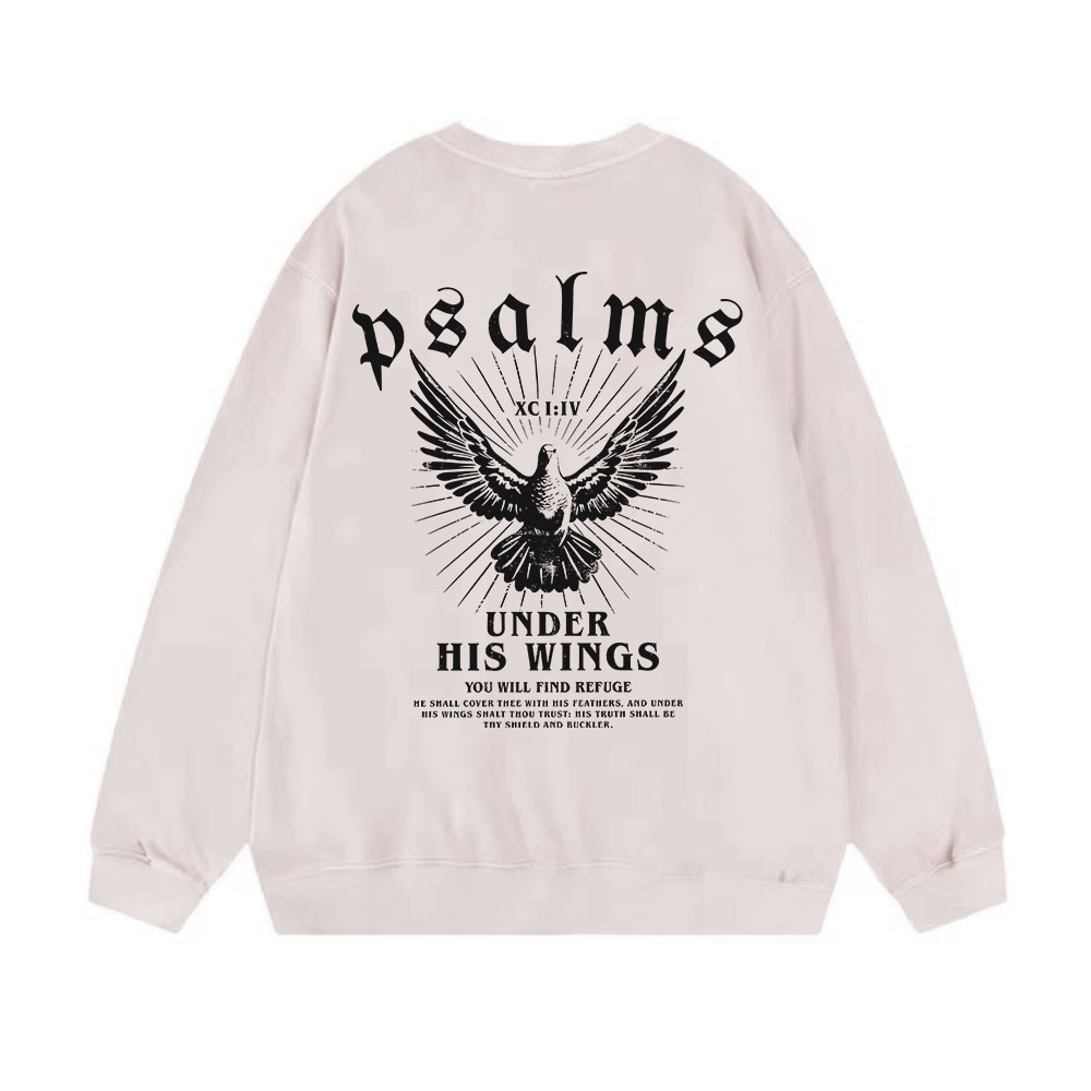 Under His Wings Christian Washed Sweatshirt
