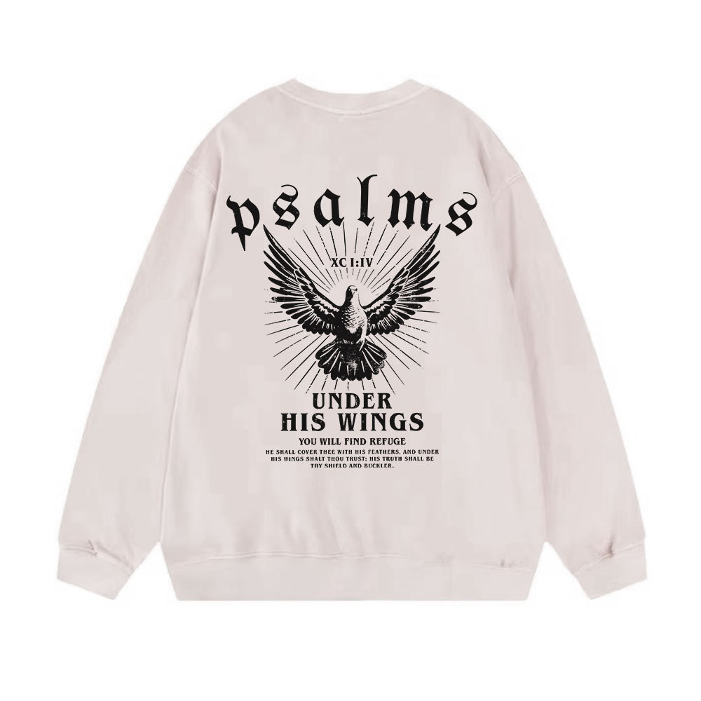 Under His Wings Christian Washed Sweatshirt