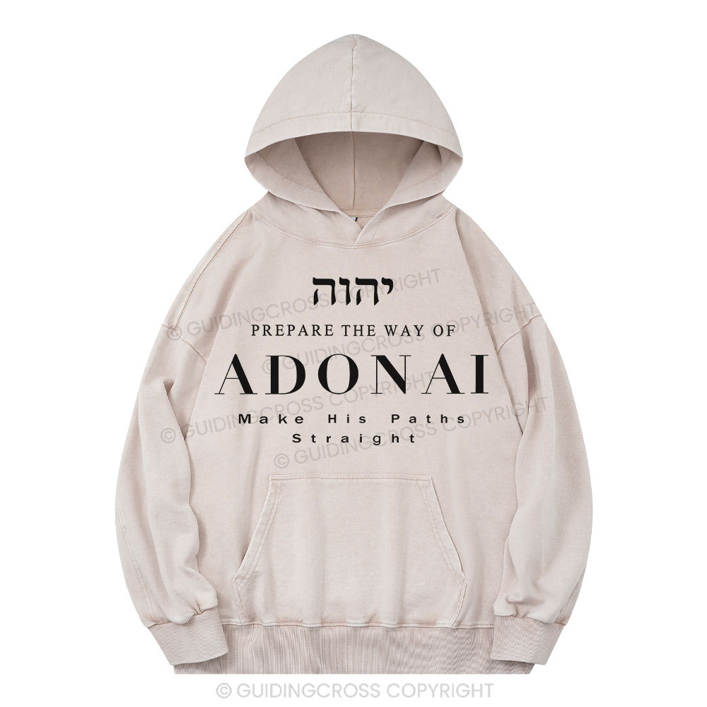 ADONAI Christian Washed Hoodie 