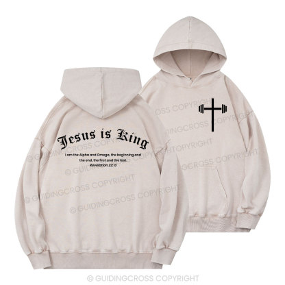 Jesus Is King Christian Washed Hoodie 