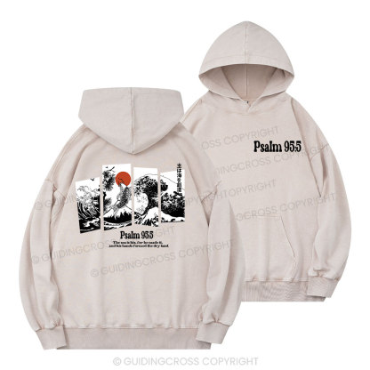 The Sea Is His Christian Washed Hoodie 