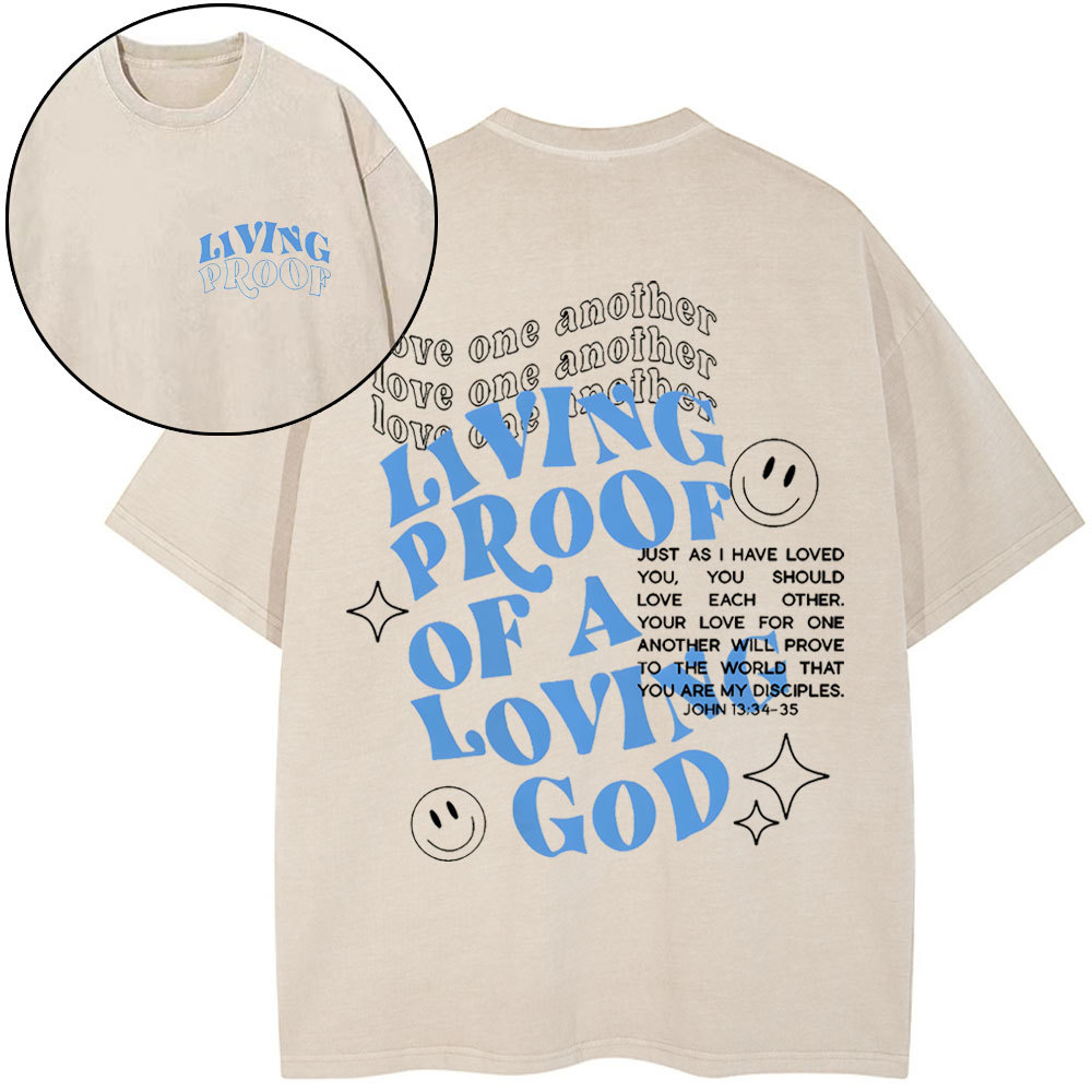 Love One Another Christian Washed T-Shirt