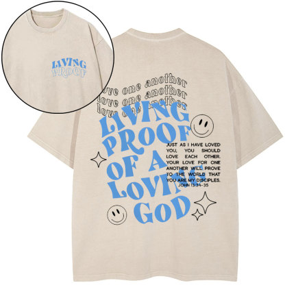 Love One Another Christian Washed T-Shirt